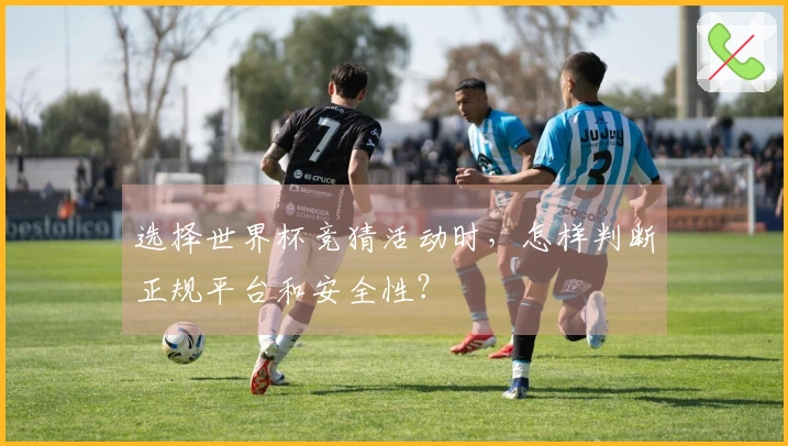 选择世界杯竞猜活动时,怎样判断正规平台和安全性?