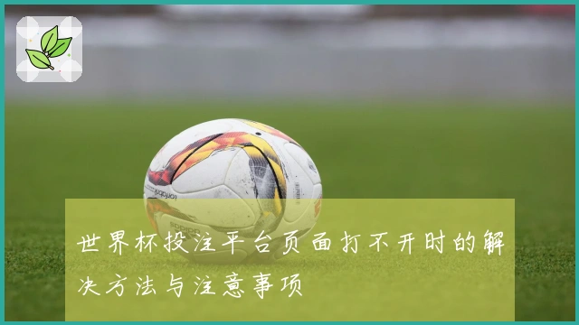 世界杯投注平台页面打不开时的解决方法与注意事项